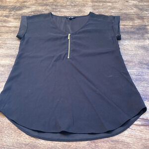 Super soft black zipper top by express